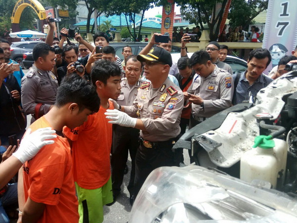 Gelar Press Rilis, Polresta Ungkap Pelaku Pembunuh Supir Go car